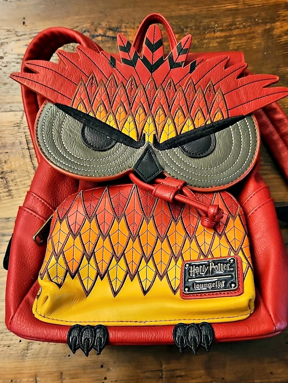 NWOT Loungefly Pop! Harry Potter Fawkes Phoenix Cosplay Mini Backpack Red Yellow